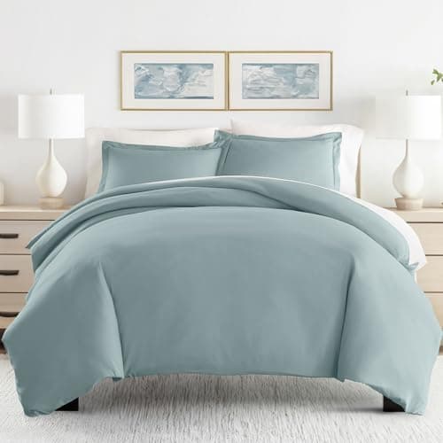 Linen Market Queen Duvet Cover & Shams - Light Gray, Unmatched Softness & Elegant Prints