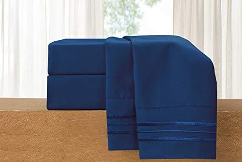 Luxury 1500 Thread Count Microfiber 4-Piece Bed Sheet Set - Queen, White