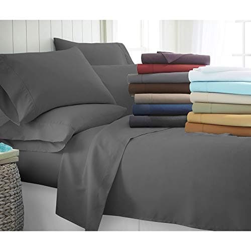 Aqua King Size Linen Market 6 Piece Bed Sheet Set