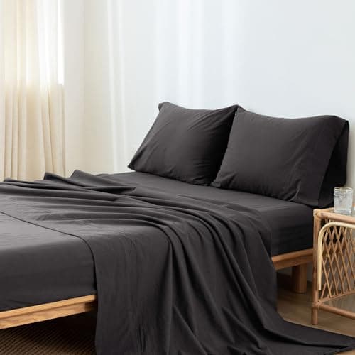 Washed Cotton Linen Like Breathable Bedding Sheet Set