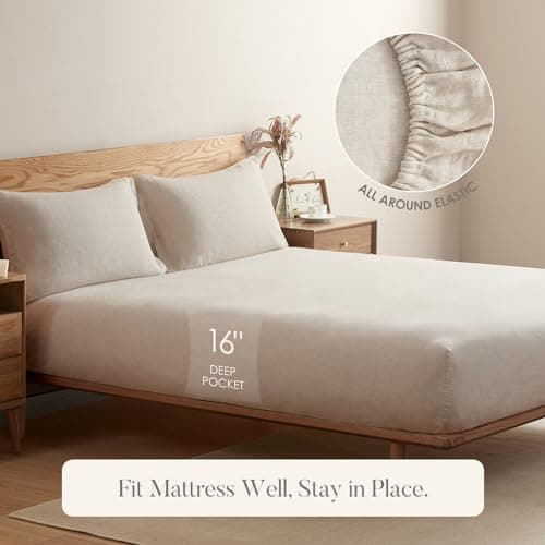 100% French Linen Sheets Set for Hot Sleepers - 4 Pcs Set