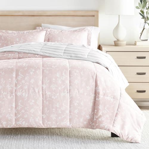 Linen Market Reversible Twin/Twin XL Comforter Set - Soft & Lightweight Down Alternative