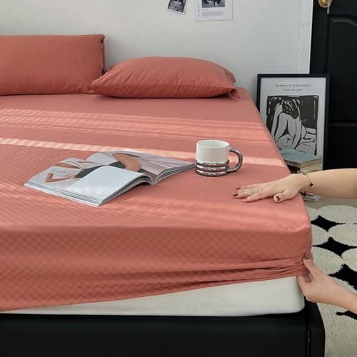 Light Green Thin Stripe 59"x79" Long Staple Cotton Queen 3 Piece Sheet Set