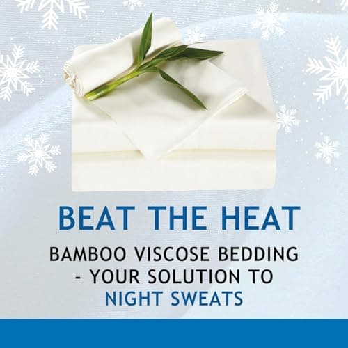 Cooling Bamboo Viscose Queen Sheet Set - Gray - Moisture Wicking & Ultra Soft