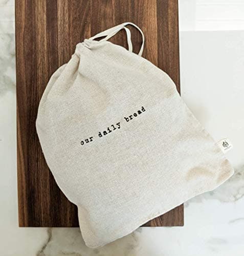 Our Daily Bread Set: 2 Natural Linen Bags, Reusable & Perfect for Bakers