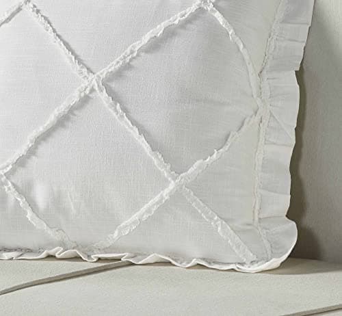 Piper Classics Kathryn Soft White Textured Throw Pillow Cover