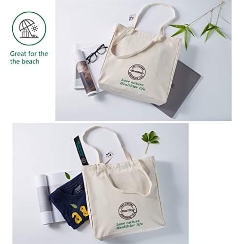 Eco-Friendly Organic Cotton Shopping Totes with Handle