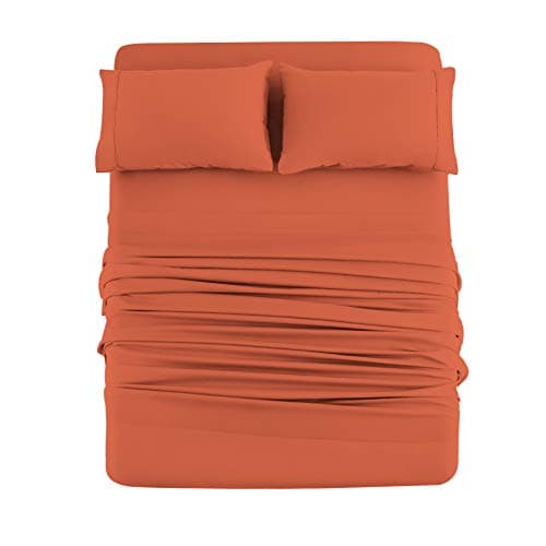 Mohap 1800 Thread Count Double Brushed Microfiber Bed Sheet Set - Full Gray