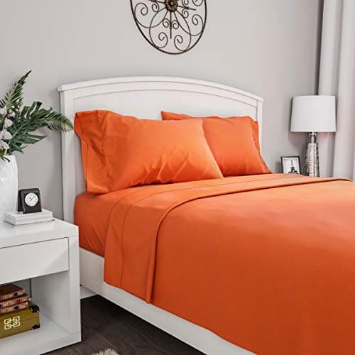 Lavish Silver Brushed Microfiber 4-Piece Bed Linens Set, Full, Gray