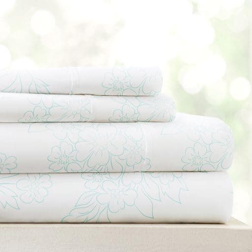 Linen Market Aqua Vine Full Bedding Sheet Set - Ultra-Soft & Cooling for Better Sleep - Deep Pocket 16" Mattress OEKO-TEX Certified  
Linen Market 4 Piece Full Size Bedding Sheet Set - Aqua Vine Ultra-Soft & Cooling Sheets - Sleep Better with Deep Po