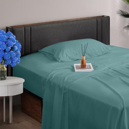 Z-hom Full Size 4-Piece Bed Sheets, Cooling & Breathable, Extra Soft & Wrinkle-Free, Deep Pocket, White