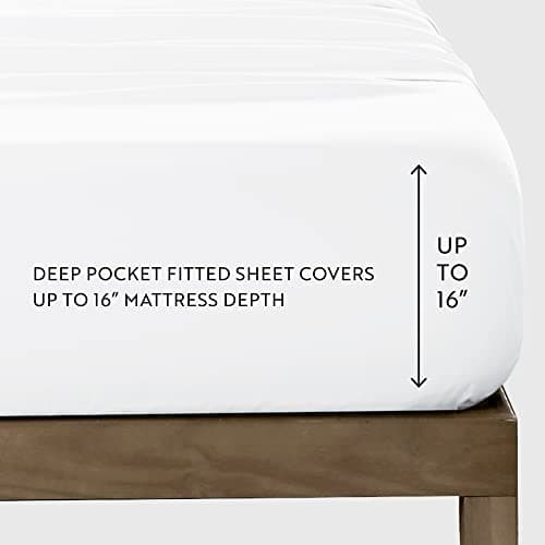 Twin Size Gray Linen Bed Sheets - Soft and Cooling for Better Sleep - Deep Pocket Fits 16 Thick Beds - 3 Piece Set