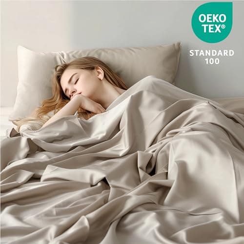 Bedsure 100% Cotton Queen Sheet Set - Breathable & Crisp Soft