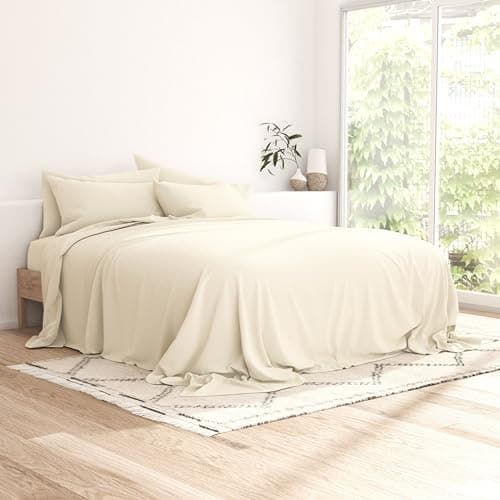 Essential Ultra Soft Linen Market Sheet Set - 4 Piece Microfiber Bedding