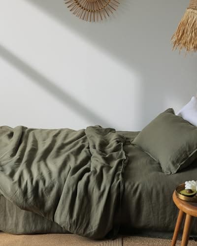 XZ XIFA Queen Size Linen Duvet Cover & Pillowcases Set