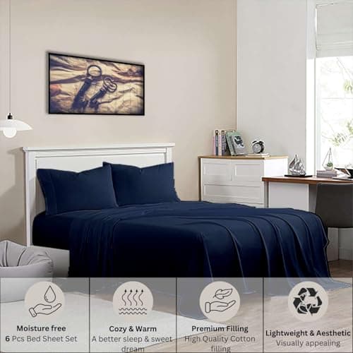 Queen Size 100% Egyptian Cotton Sheet Set - Deep Pockets - Royal Blue