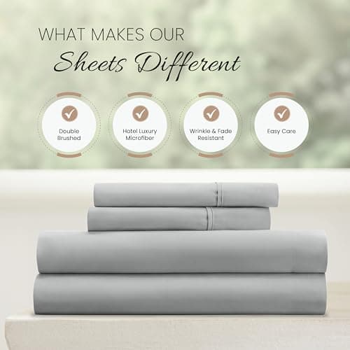 Oeko-TEX Certified Linen Market King Sheet Set - Light Gray
