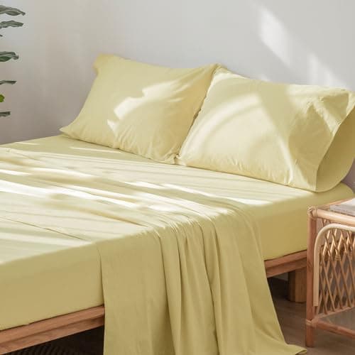 Washed Cotton Linen Like Breathable Bedding Sheet Set