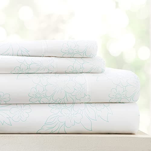 Linen Market Aqua Vine Full Bedding Sheet Set - Ultra-Soft & Cooling for Better Sleep - Deep Pocket 16" Mattress OEKO-TEX Certified  
Linen Market 4 Piece Full Size Bedding Sheet Set - Aqua Vine Ultra-Soft & Cooling Sheets - Sleep Better with Deep Po