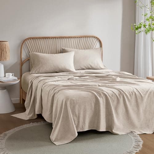 Hyde Lane Organic Linen Sheet Set, Queen, Soft & Breathable