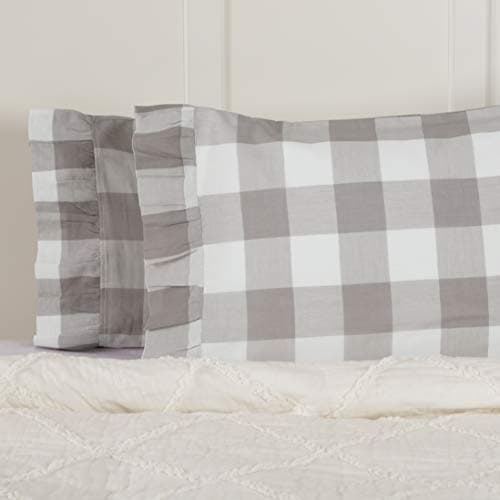 Gray Buffalo Check Madison King Size Pillowcases, Set of 2