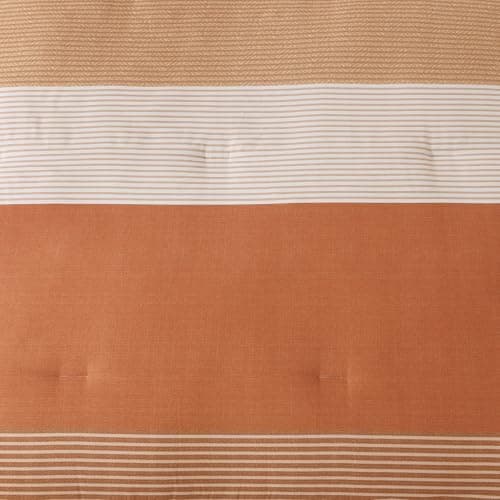 Litanika Queen Comforter Set - Sage Green, Light Green Stripe, All Season Bedding