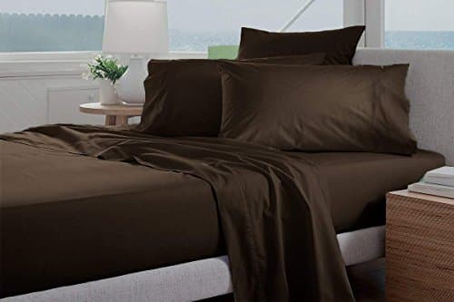Soft 100% Natural Cotton 550-TC Full Size Sheets (Stripe, Light Blue)