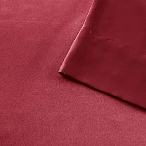Madison Park Essentials Full Black Satin Sheet Set - Luxury, Elastic Fit up to 16" Mattresses