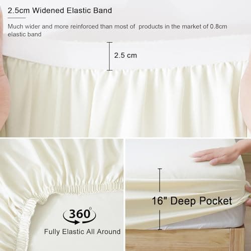 PHF Cooling Bamboo Rayon Sheets Set Twin, Silk Soft & Breathable