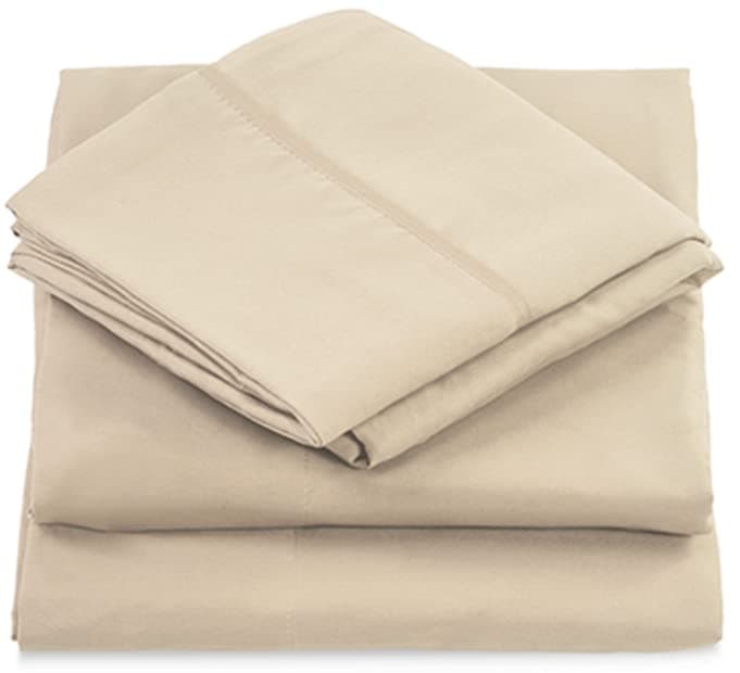 6 Piece Full Size Sheets Set - Including 4 Pillowcases - Deep Pockets - Breathable and Soft - Gray - Wrinkle Free - Machine Washable