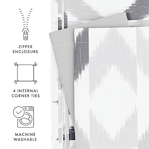 Queen Duvet Cover Set - Hotel-Like Comfort, Exquisite Prints & Solid Colors for Dreamy Bedroom