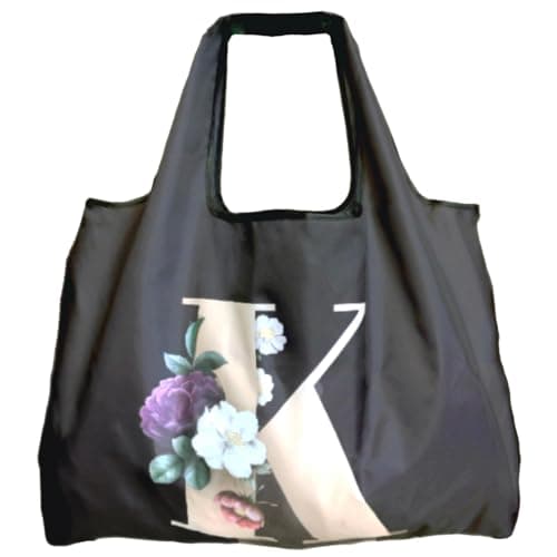 Foldable Reusable Grocery Bags with Long Handles and Fold-Up Pouch