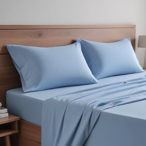 Hotel Luxury Grey Deep Pocket Microfiber Sheet Set, Shrinkage and Fade Resistant, Lightweight & Breathable