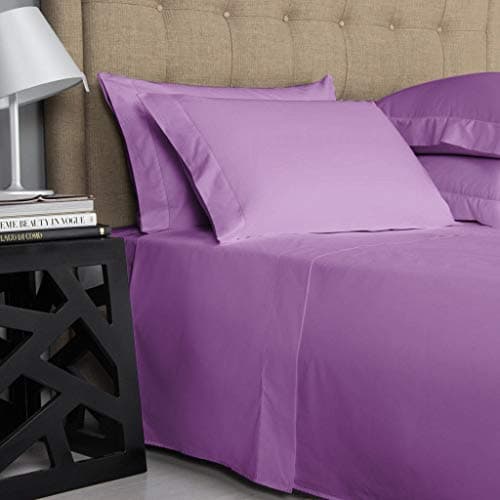 600 Thread Count 100% Cotton King Size Navy Blue Sheet Set Long Staple Soft Fits 12" Deep Mattress