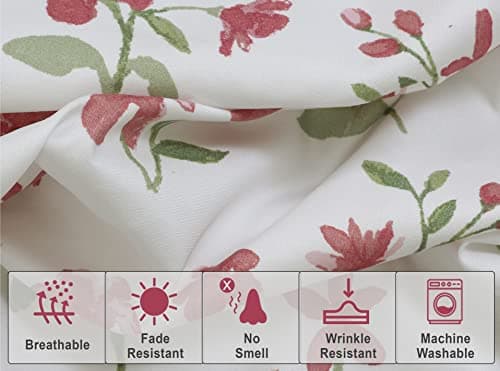 Full Size Brushed Microfiber Sheets Set with Deep Pockets - Pink Memories