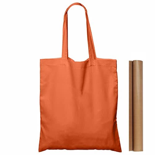 5-Pack 15x16" Natural Cotton Tote Bags, Lightweight & Bulk PTFE Sheet Included