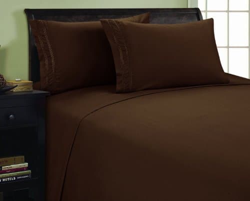 Elegant 1500 Thread Count Microfiber Twin Sheet Set, Deep Pocket Up to 16", Purple