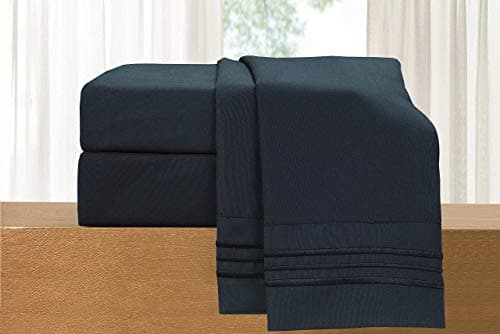 Luxury 1500 Thread Count Microfiber 4-Piece Bed Sheet Set - Queen, White
