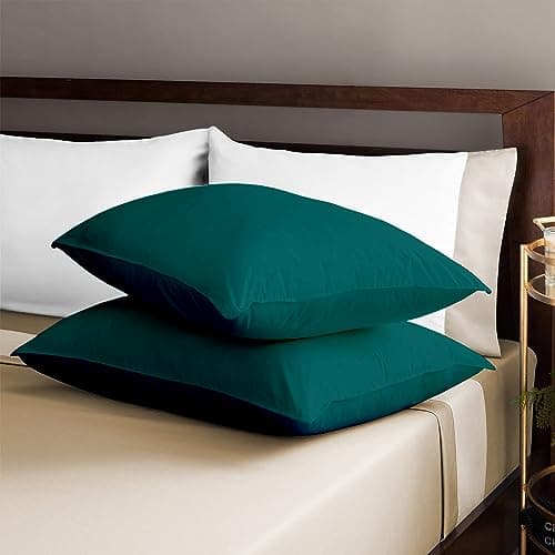 100% Egyptian Cotton Queen 20x30 Blood Red Sateen Weave Pillow Covers (600 Thread Count)
