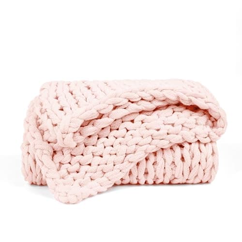 Chunky Knit Throw Blanket - Hypoallergenic - Cozy Home Accent