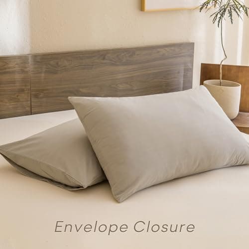 Minimalist Comforter Set with Cotton Linen Texture - Queen Size (90x90 Inch)