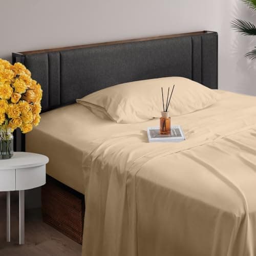 Z-hom Full Size 4-Piece Bed Sheets, Cooling & Breathable, Extra Soft & Wrinkle-Free, Deep Pocket, White