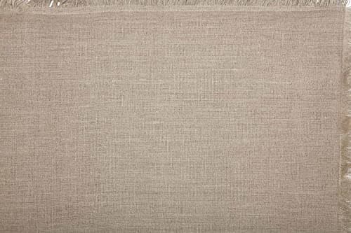 Piper Classics Provincial Linen Natural Beige Ruffled Throw Pillow Cover