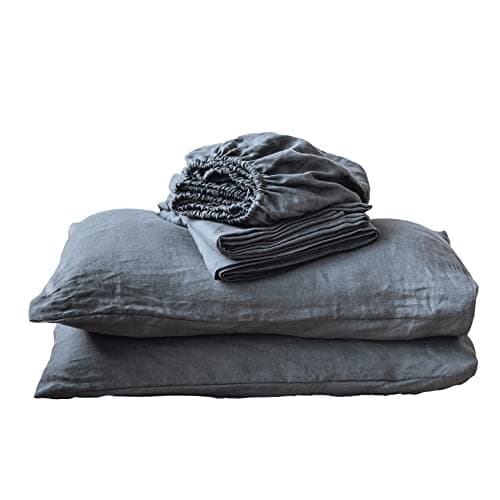 Simple&Opulence 100% Linen 4pcs Deep Pocket Sheet Set - California King