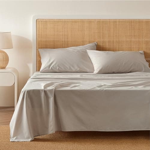 Breathable Cooling 100% Cotton Full Size Sheets with Deep Pocket