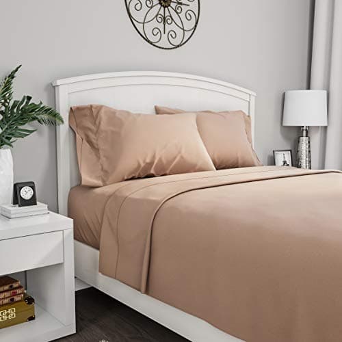 Lavish Silver Brushed Microfiber 4-Piece Bed Linens Set, Full, Gray