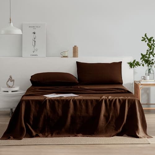 EVERLY Stone-Washed French Linen Sheets, King Size - Aqua