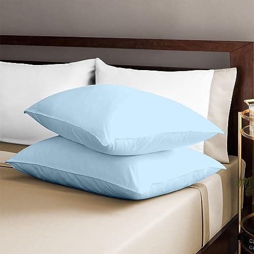 100% Egyptian Cotton Queen 20x30 Blood Red Sateen Weave Pillow Covers (600 Thread Count)