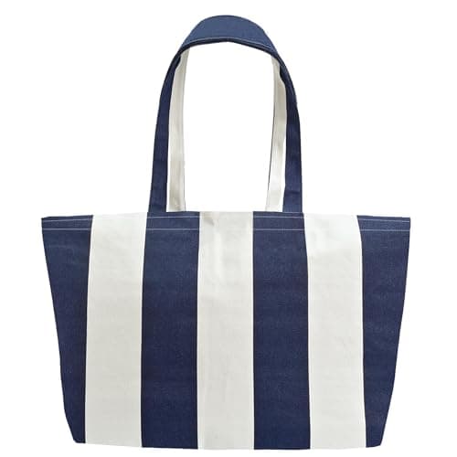 Large Canvas Tote Bag - Extra Big Shopping & Beach Reusable 28"x8"x16"