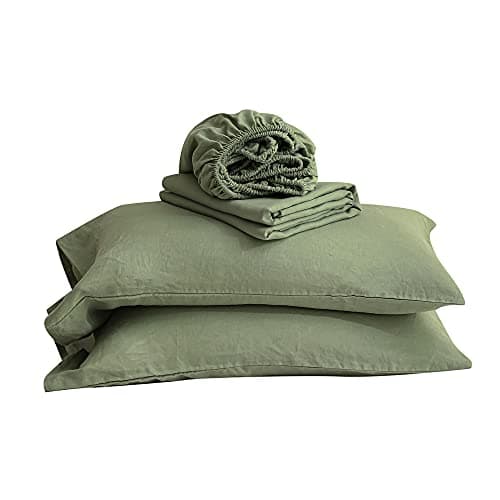Simple&Opulence 100% Linen 4pcs Deep Pocket Sheet Set - California King